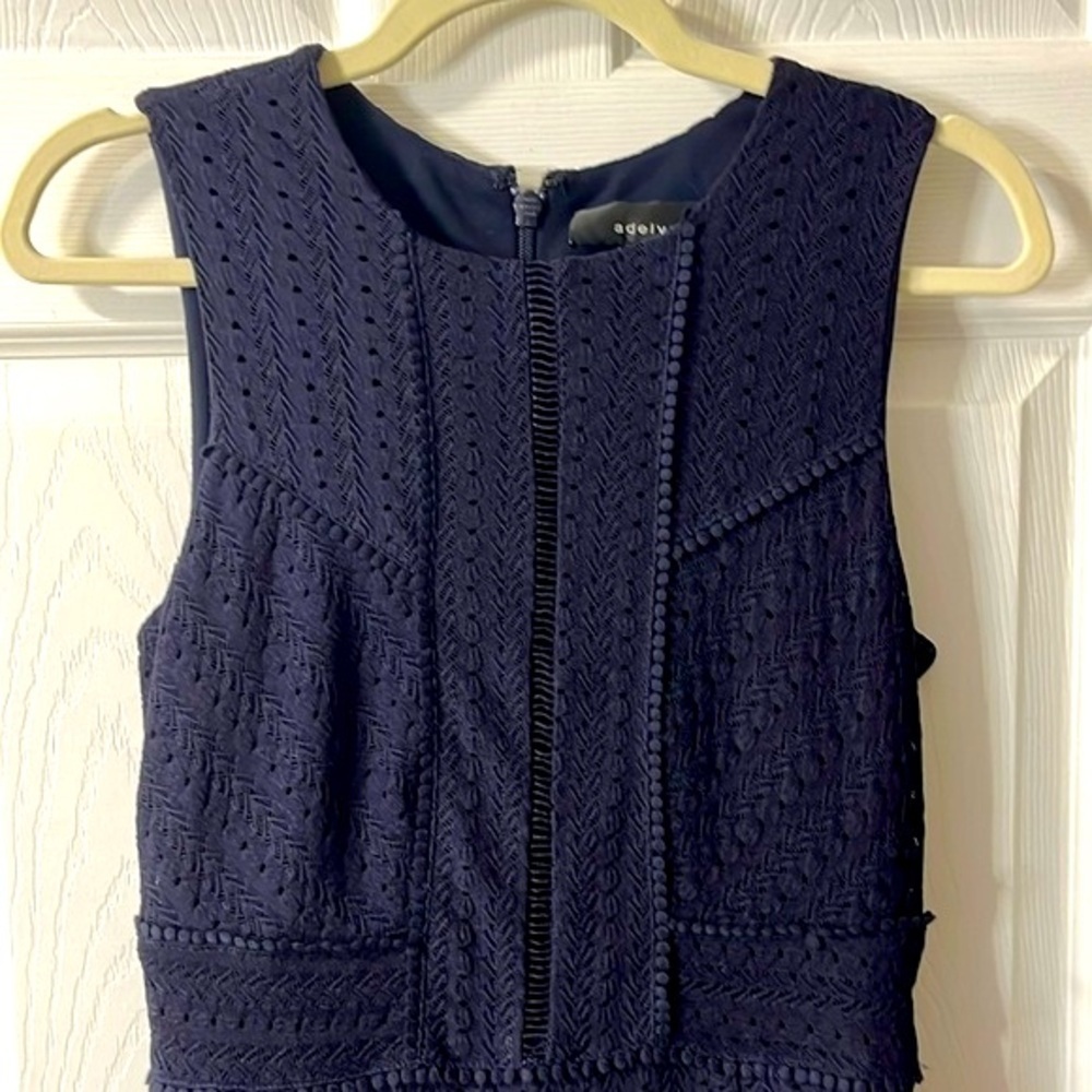 ⭐️ Adelyn Rae dark navy blue lace dress - size small - Picture 2 of 11